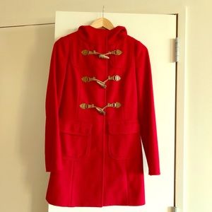 United Colors of Benetton red long duffle coat